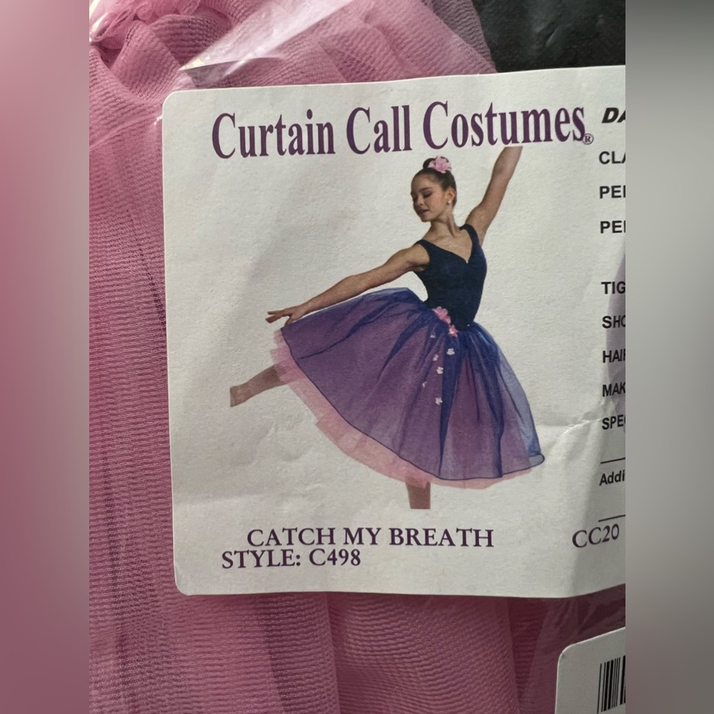 Curtain Call Ballerina Costume, never worn, child large